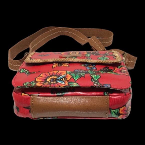 sakroots Messenger bag, Convertible, Red Floral - Picture 11 of 16